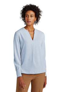 Brooks Brothers? Women's Open-Neck Satin Blouse BB18009