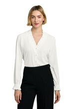Brooks Brothers?? Women's Long Sleeve Ruffle Collar Blouse BB18011