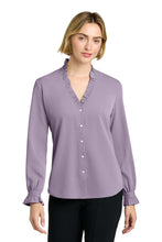 Brooks Brothers?? Women's Long Sleeve Ruffle Collar Blouse BB18011