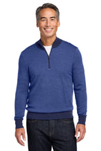 Brooks Brothers?? Washable Merino Birdseye 1/4-Zip Sweater BB18412