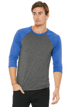 BELLA+CANVAS ?? Unisex 3/4-Sleeve Baseball Tee. BC3200