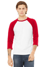 BELLA+CANVAS ?? Unisex 3/4-Sleeve Baseball Tee. BC3200