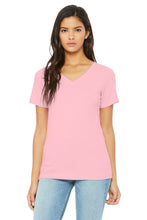 BELLA+CANVAS ?? Women's Relaxed Jersey Short Sleeve V-Neck Tee. BC6405