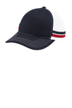 Port Authority ?? Two-Stripe Snapback Trucker Cap. C113