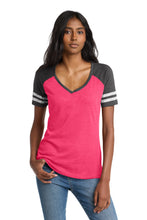 District ?? Women's Game V-Neck Tee. DM476