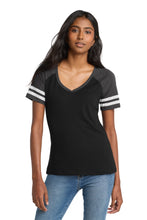 District ?? Women's Game V-Neck Tee. DM476