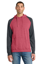 District?? Young Mens Lightweight Fleece Raglan Hoodie.  DT196