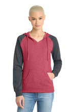 District?? Women's Lightweight Fleece Raglan Hoodie.  DT296