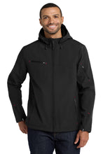Port Authority?? Textured Hooded Soft Shell Jacket. J706