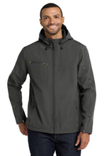 Port Authority?? Textured Hooded Soft Shell Jacket. J706