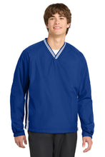 Sport-Tek?? Tipped V-Neck Raglan Wind Shirt. JST62