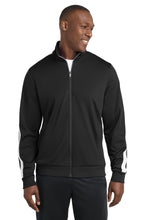 Sport-Tek ?? Tricot Sleeve Stripe Track Jacket. JST94