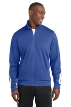 Sport-Tek ?? Tricot Sleeve Stripe Track Jacket. JST94
