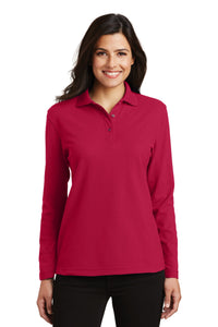 Port Authority? Women's Silk Touch? Long Sleeve Polo.  L500LS