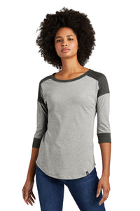 New Era ? Women's Heritage Blend 3/4-Sleeve Baseball Raglan Tee. LNEA104