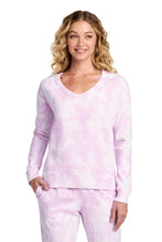 Port & CoŸ?? Women's Beach Wash?? Cloud Tie-Dye V-Neck Sweatshirt LPC140V