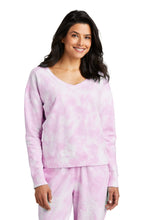 Port & Coâ„¢ Women's Beach WashÂ® Cloud Tie-Dye V-Neck Sweatshirt LPC140V