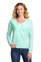 Port & CoŸ?? Women's Beach Wash?? Cloud Tie-Dye V-Neck Sweatshirt LPC140V
