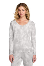 Port & CoŸ?? Women's Beach Wash?? Cloud Tie-Dye V-Neck Sweatshirt LPC140V