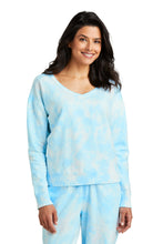 Port & Coâ„¢ Women's Beach WashÂ® Cloud Tie-Dye V-Neck Sweatshirt LPC140V