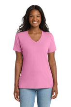 Port & Coâ„¢ Women's Core Cotton V-Neck Tee. LPC54V