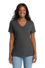 Port & Coâ„¢ Women's Core Cotton V-Neck Tee. LPC54V