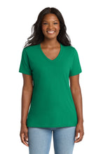 Port & Coâ„¢ Women's Core Cotton V-Neck Tee. LPC54V