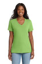 Port & Coâ„¢ Women's Core Cotton V-Neck Tee. LPC54V