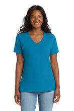 Port & Coâ„¢ Women's Core Cotton V-Neck Tee. LPC54V