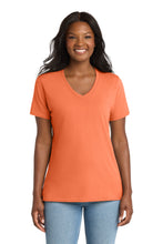 Port & Coâ„¢ Women's Core Cotton V-Neck Tee. LPC54V