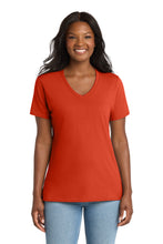 Port & Coâ„¢ Women's Core Cotton V-Neck Tee. LPC54V