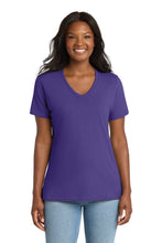 Port & Coâ„¢ Women's Core Cotton V-Neck Tee. LPC54V