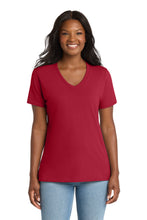 Port & Coâ„¢ Women's Core Cotton V-Neck Tee. LPC54V