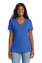 Port & Coâ„¢ Women's Core Cotton V-Neck Tee. LPC54V