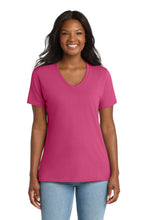 Port & Coâ„¢ Women's Core Cotton V-Neck Tee. LPC54V