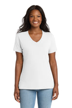 Port & Coâ„¢ Women's Core Cotton V-Neck Tee. LPC54V