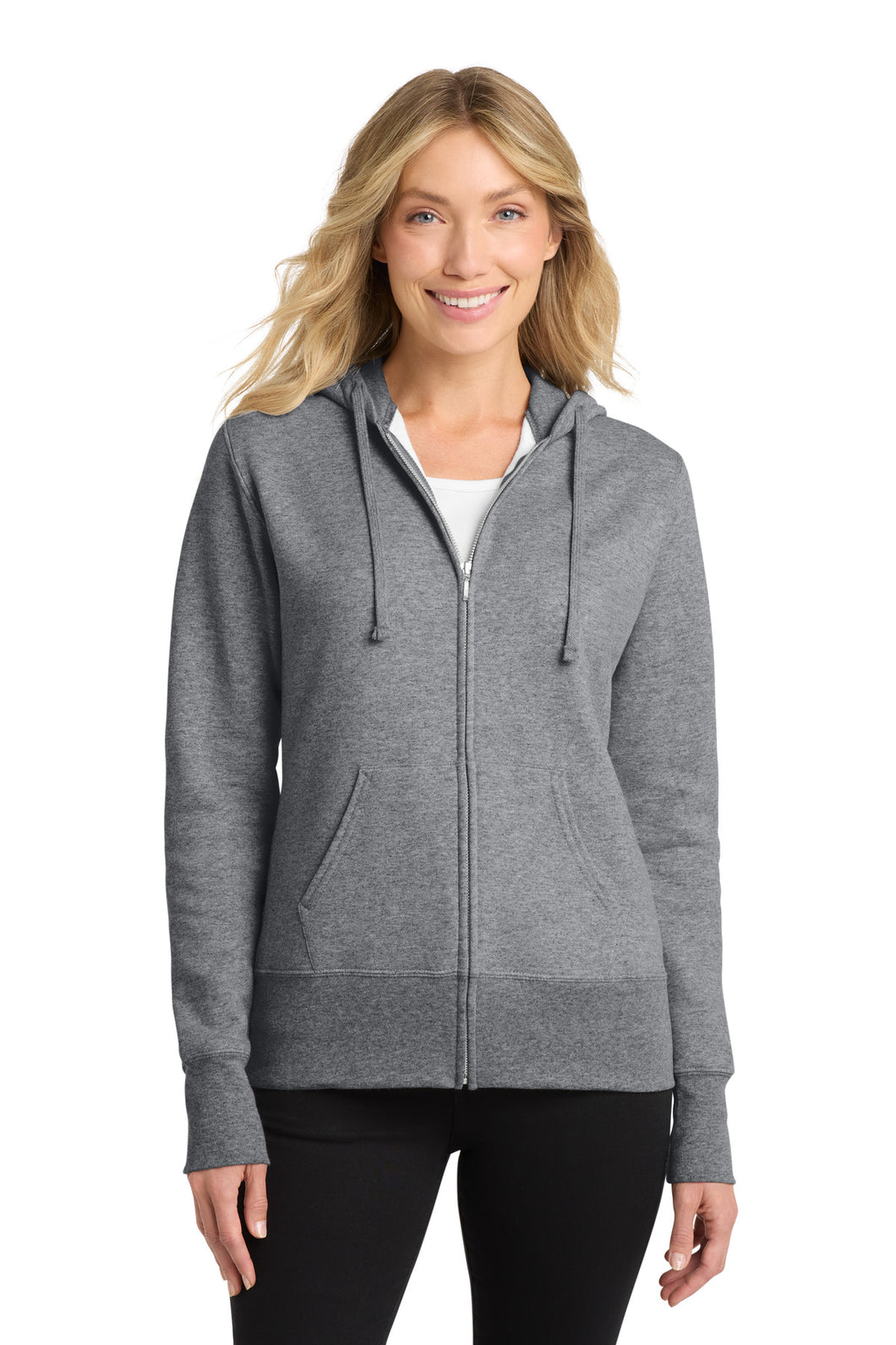 Port & Coâ„¢ Women's Core Fleece Full-Zip Hooded Sweatshirt. LPC78ZH