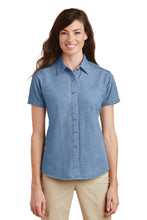 Port & Coâ„¢ Women's Short Sleeve Value Denim Shirt.  LSP11