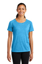 Sport-Tek ? Women's PosiCharge ? Tri-Blend Wicking Scoop Neck Raglan Tee. LST400