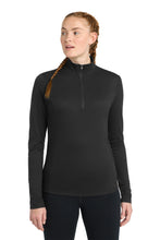 Sport-Tek ?? Women's PosiCharge ?? Tri-Blend Wicking 1/4-Zip Pullover. LST407