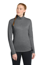 Sport-Tek ?? Women's PosiCharge ?? Tri-Blend Wicking 1/4-Zip Pullover. LST407