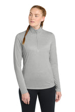 Sport-Tek ?? Women's PosiCharge ?? Tri-Blend Wicking 1/4-Zip Pullover. LST407