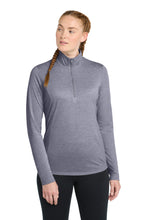 Sport-Tek ?? Women's PosiCharge ?? Tri-Blend Wicking 1/4-Zip Pullover. LST407