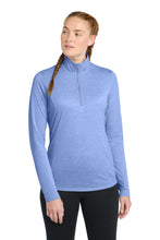 Sport-Tek ?? Women's PosiCharge ?? Tri-Blend Wicking 1/4-Zip Pullover. LST407