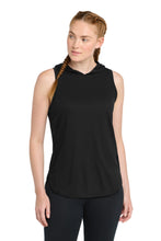 Sport-Tek ?? Women's PosiCharge ?? Tri-Blend Wicking Draft Hoodie Tank. LST410