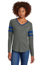 Sport-Tek?? Women's Halftime Stripe Long Sleeve V-Neck Tee LST6043