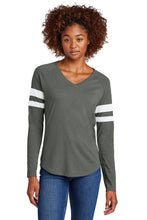 Sport-Tek?? Women's Halftime Stripe Long Sleeve V-Neck Tee LST6043