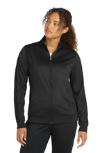 Sport-Tek ?? Ladies Tricot Sleeve Stripe Track Jacket. LST94