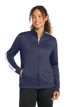 Sport-Tek ?? Ladies Tricot Sleeve Stripe Track Jacket. LST94