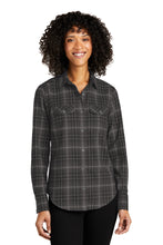 Port AuthorityÂ® Women's Long Sleeve Ombre Plaid Shirt LW672